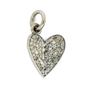 Pave Diamond Heart Charm (DCH-131) - Beadspoint