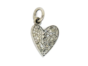 Pave Diamond Heart Charm (DCH-131) - Beadspoint