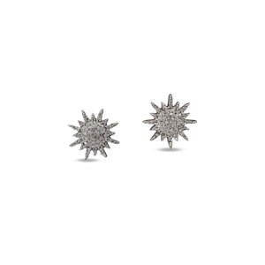 Pave Diamond Starburst Stud-Celestial Starburst Earrings, (DER-1050) - Beadspoint