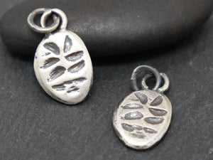 Sterling Silver Artisan Wild Flower Charm (AF-311) - Beadspoint