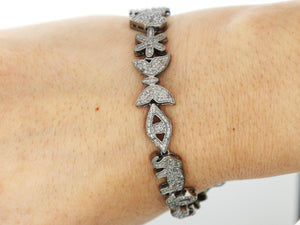 Pave Diamond Multi Charms Bracelet-Good Luck Charm Set Bracelet, 14 Charms (DBG-63) - Beadspoint