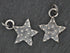 Sterling Silver Artisan Dotted Star Charm, (AF-318)