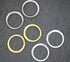 4 Pcs, Sterling Silver Hammered Circle Link (LC-48-B)