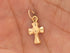14k Gold Filled Puffed Heart Cross Charm-- (GF/CH0/CR1)
