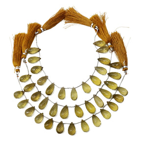 Natural Whiskey Topaz Faceted Tear Drops, 8x16- 8x19 mm, Rich Color, Topaz Gemstone Beads, (WTZ-TR-8x16)(664)