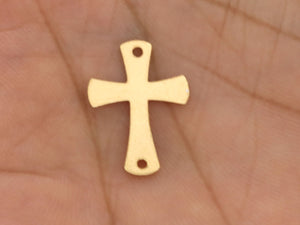 14k Gold Filled Cross Charm with 2 holes-- (GF/CH0/CR8)