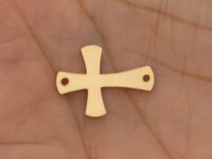 14k Gold Filled Cross Charm with 2 holes-- (GF/CH0/CR8)