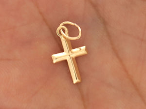 14k Gold Filled Tiny Cross Charm-- (GF/CH0/CR9)
