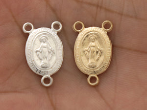 14k Gold Filled Virgin Mary Rosary Center Charm-- (GF/CH0/CR12)
