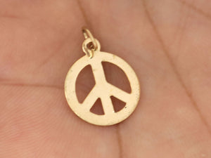 14k Gold Filled Peace Charm-- (GF/CH0/CR15)