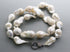 Large Baroque Pearl Silk Hand Knotted Necklace w/ Pave Diamond Clasp , (DCHN-25)