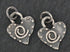 Sterling Silver Artisan Dotted Heart with Spiral Charm, (AF-327)