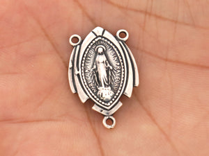 Sterling Silver Virgin Mary Rosary Center Charm-- (SS/CH0/CR25)