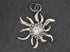 Artisan Sterling Silver Dotted Sun Charm, (AF-331)