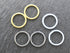 4 Pieces Sterling Silver Circle Links, 12 mm  (LC-55-A)