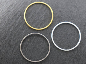 Sterling Silver Circle Links, 25 mm  (LC-55-C) - Beadspoint
