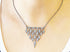 Pave Diamond Chevron Tier Necklace with Clasp, (DNK-009)