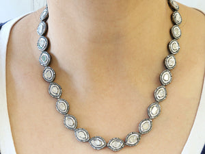 Pave Diamond Rosecut Necklace, (DNK-017) - Beadspoint
