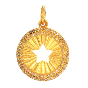 Pave Diamond Starburst Pendant, (DPS-93)