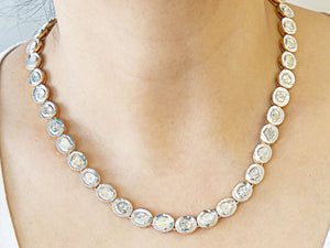 Pave Diamond Rosecut Necklace, (DNK-022) - Beadspoint
