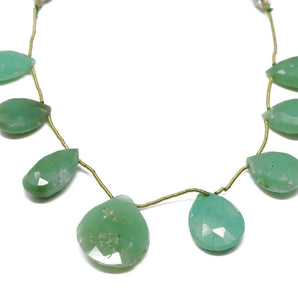 Chrysoprase Faceted Pear Drops, 12x17-19x24 mm, (CHRY-PR-12x17-19x24)(220)