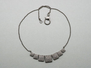 Pave Diamond Square Bar Necklace with Clasp, (DNK-015) - Beadspoint