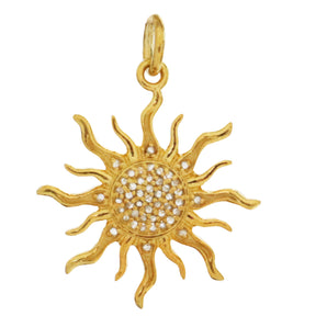 Pave Diamond Sun Pendant, (DPS-98)