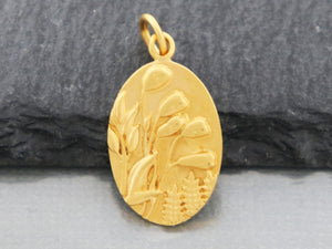 Sterling Silver Fields of Gold charm -- (VM/CH4/CR131) --CRC - Beadspoint