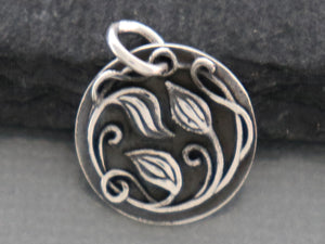 Sterling Silver Rose Bud charm -- (SS/CH4/CR136) -- CRC - Beadspoint