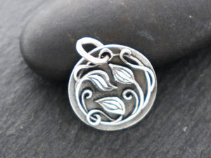 Sterling Silver Rose Bud charm -- (SS/CH4/CR136) -- CRC - Beadspoint
