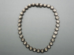 Pave Diamond Rosecut Coin Necklace, (DNK-019) - Beadspoint