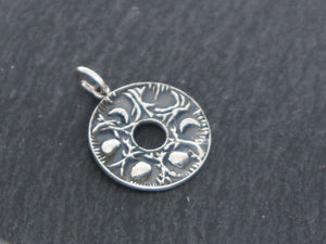 Sterling Silver Moon Phase charm -- (SS/CH5/CR42) --CRC - Beadspoint
