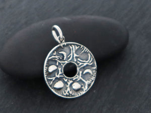 Sterling Silver Moon Phase charm -- (SS/CH5/CR42) --CRC - Beadspoint