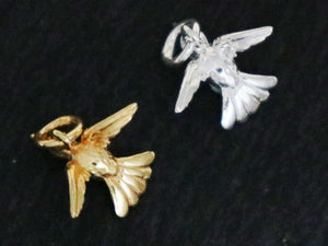 2 PCS Sterling Silver Hummingbird Charms (HT-8267) - Beadspoint