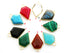 Gold Plated Faceted Arrowhead Bezel, 20X25 mm, Multiple Colors, (BZC-9019-CRY)