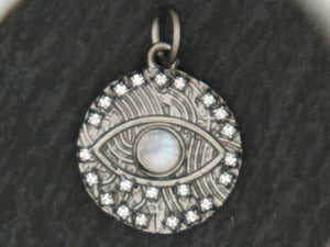 Sterling Silver Evil Eye Charm (AF-299) - Beadspoint