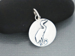 Sterling Silver Crane charm -- (SS/CH6/CR60) --CRC - Beadspoint
