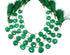 Green Onyx Faceted Heart Drops, 11-12 mm, Rich Color, Onyx Gemstone Beads, (GNx-HRT-11-12)(233)