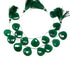 Green Onyx Faceted Heart Drops, 20-22 mm, Rich Color, Onyx Gemstone Beads, (GNx-HRT-20-22)(234)