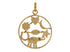 Pave Diamond Good Luck Circle Pendant, (DPL-2412)