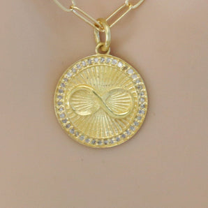 Pave Diamond Infinity diamond Pendant, (DPM-1247)