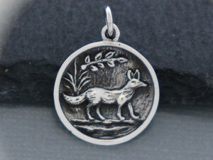 Sterling Silver Fox in the Jungle charm -- (SS/CH7/CR89) --CRC - Beadspoint