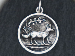 Sterling Silver Fox in the Jungle charm -- (SS/CH7/CR89) --CRC - Beadspoint