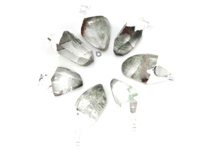 Silver Plated Jasper Point Pendant, 30-45 mm, (BZC-9029-JAS) - Beadspoint