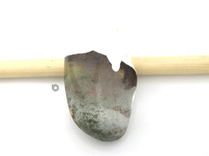 Silver Plated Jasper Point Pendant, 30-45 mm, (BZC-9029-JAS) - Beadspoint