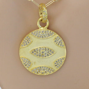 Pave Diamond Large Evil Eye Pendant, (DPL-2514)