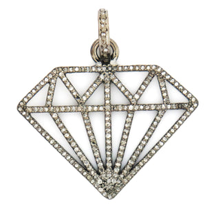 Pave Diamond Large Diamond Pendant,  (DPL-2169) - Beadspoint