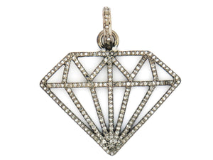 Pave Diamond Large Diamond Pendant,  (DPL-2169) - Beadspoint