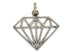 Pave Diamond Large Diamond Pendant, (DPL-2169)