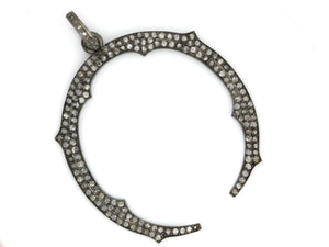 Pave Diamonds Horseshoe Pendant, (DPL-2182) - Beadspoint